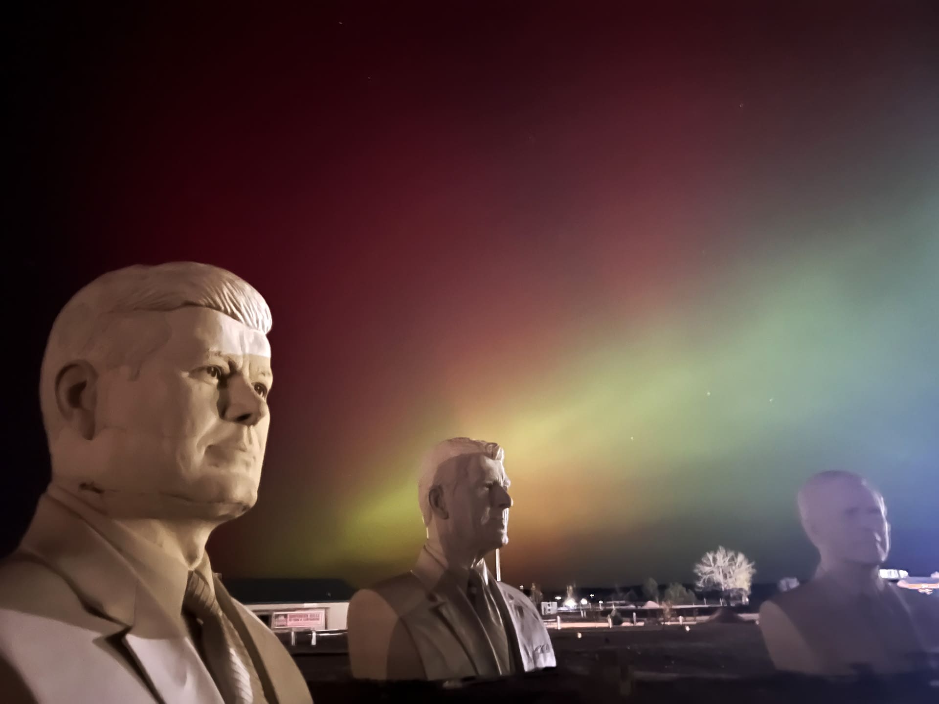 Northern Lights Above Southern Hills RV Park in the Black Hills